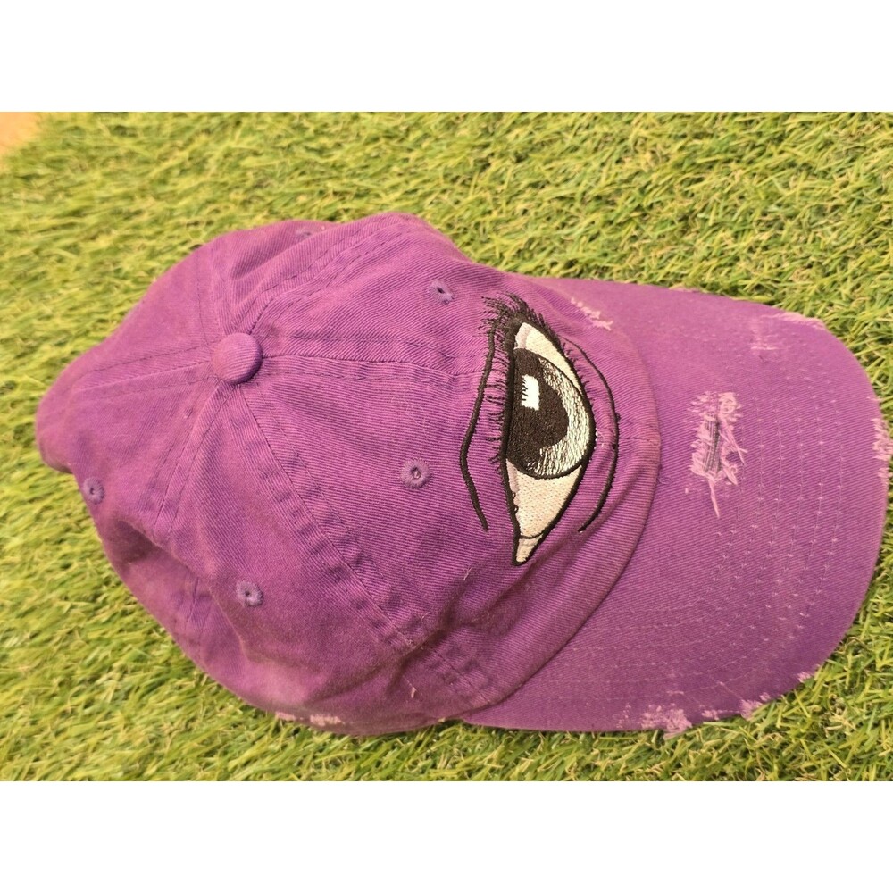 2016 Authentic Jon Stan Purple Distressed Hat With Evil Eye GUC Super Rare - Picture 6 of 13